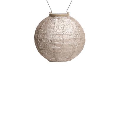 Round dia. 20 cm Spectare light taupe lampion - Lumiz
