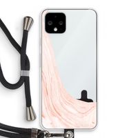 Peach bath: Pixel 4 Transparant Hoesje met koord