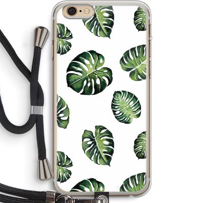 Tropische bladeren: iPhone 6 PLUS / 6S PLUS Transparant Hoesje met koord