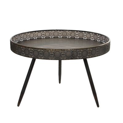 Bijzettafel Lagune rond metaal brons H45,5 x D70