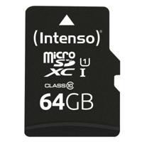 Micro SD geheugenkaart met adapter INTENSO 64GB microSDXC 64 GB