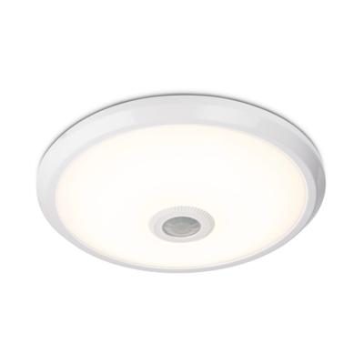 LED Plafondlamp - Bewegingssensor & Schemerschalelaar - Rond - Ø29 cm - 12 watt - 1160 Lumen - 4000K neutraal wit - Wit - IP20 voor binnen