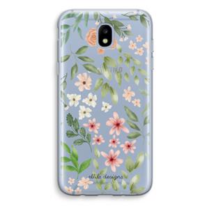 Botanical sweet flower heaven: Samsung Galaxy J5 (2017) Transparant Hoesje