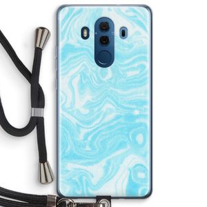 Waterverf blauw: Huawei Mate 10 Pro Transparant Hoesje met koord
