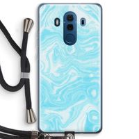 Waterverf blauw: Huawei Mate 10 Pro Transparant Hoesje met koord