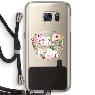 GRL PWR Flower: Samsung Galaxy S7 Transparant Hoesje met koord