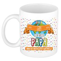 Naam mok papa Jay - wit - de beste - keramiek - 300 ml - Vaderdag/verjaardag