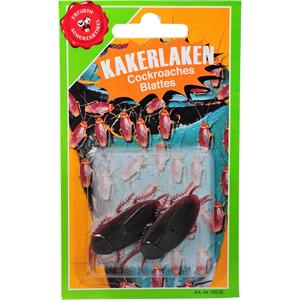 Nep kakkerlakken - 2x - fopartikelen - kunststof - Horror insecten