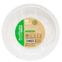 Set van herbruikbare borden Maxi Products Wit Plastic 100 Onderdelen