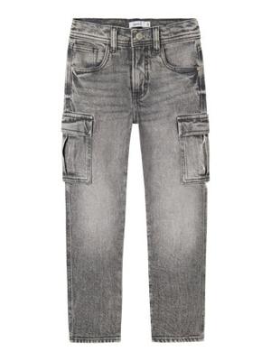 Name it winter cargo jeansbroek jongens - grijs - tapered fit - NkmSilas