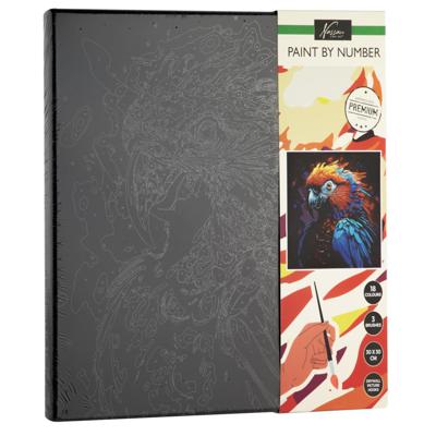 Creative Craft Group Schilderen op nummer papegaai 30x30cm