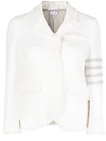 Thom Browne veste en tweed à 4 bandes signature - Blanc