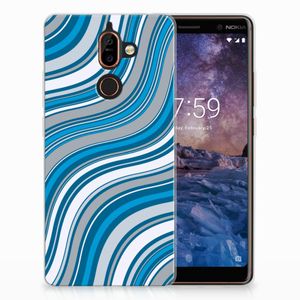 Nokia 7 Plus TPU bumper Waves Blue