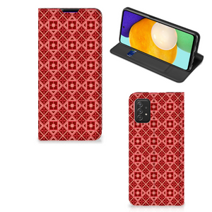 Samsung Galaxy A03s Hoesje met Magneet Batik Rood