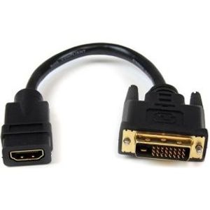 StarTech.com 20cm HDMI naar DVI-D Video Verloopkabel HDMI female naar DVI male