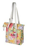 Basil bloom field fietsshopper, geel, gerecycled pet, waterdicht, verstelbare schouderriem