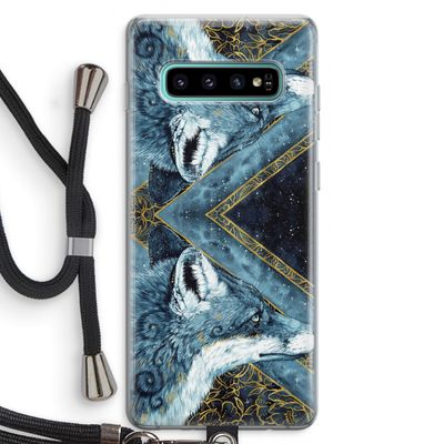 Golden Fox: Samsung Galaxy S10 Plus Transparant Hoesje met koord