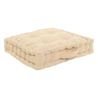 Atmosphera Vloerkussen Nepal - beige - met glitters - 40 x 40 x 8 cm - grond zitkussen Atmosphera Vloerkussen Nepal - beige - met glitters - 40 x 40 x 8 cm - grond zitkussen