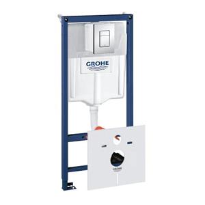 Grohe Rapid SL wc-element met inbouwreservoir en Skate Cosmopolitan bedieningsplaat chroom