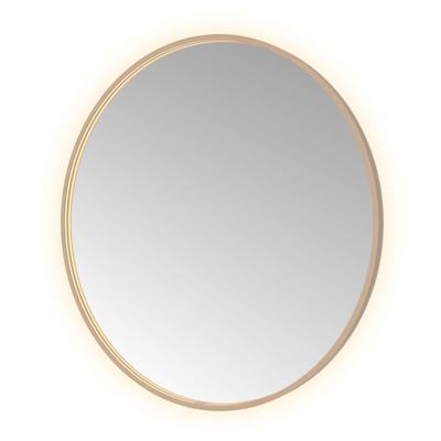 Spiegel Hotbath &MORE 100x100 cm LED-Verlichting Spiegelverwarming Rond Geborsteld Koper PVD