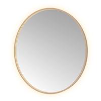 Spiegel Hotbath &MORE 100x100 cm LED-Verlichting Spiegelverwarming Rond Geborsteld Koper PVD