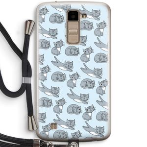 Poezen: LG K10 (2016) Transparant Hoesje met koord