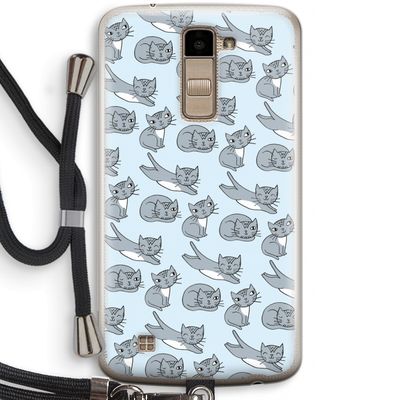Poezen: LG K10 (2016) Transparant Hoesje met koord