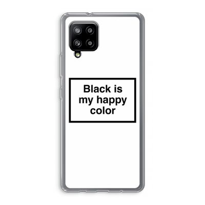 Black is my happy color: Samsung Galaxy A42 5G Transparant Hoesje