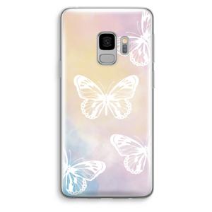 White butterfly: Samsung Galaxy S9 Transparant Hoesje