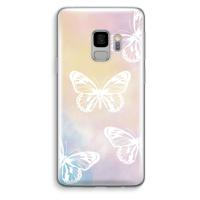 White butterfly: Samsung Galaxy S9 Transparant Hoesje - thumbnail