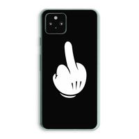 Middle finger black: Google Pixel 5a 5G Transparant Hoesje