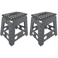 Opstapkrukje - 2x - Inklapbaar - 39,5 cm - Tot 120 kg - kruk