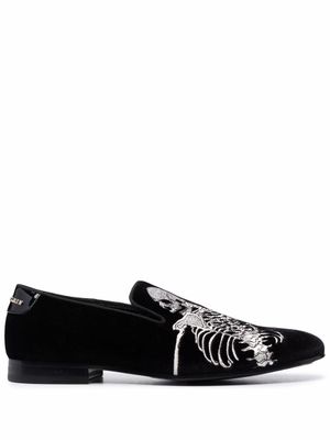 Philipp Plein mocassins Skeleton - Noir