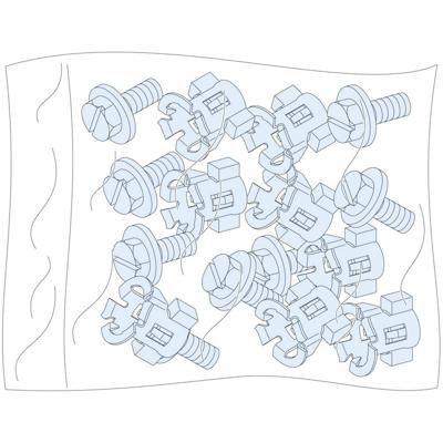 Schneider Electric PrismaSeT-P, schroeven met moeren, voor basisframe, (20 stuks) 1 stuk(s)