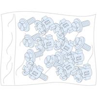 Schneider Electric PrismaSeT-P, schroeven met moeren, voor basisframe, (20 stuks) 1 stuk(s)