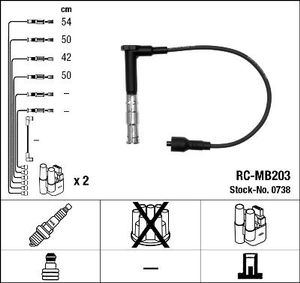 Bougiekabelset RCMB203