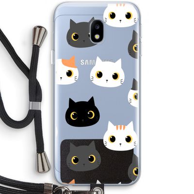 Katten: Samsung Galaxy J3 (2017) Transparant Hoesje met koord