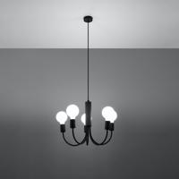 minimalistische zwarte Kroonluchter PICCOLO 5