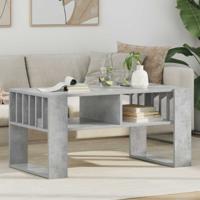 Salontafel Beton Grijs 92 x 49,5 x 45 cm Bewerkt hout