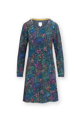 Pip Studio Dana Nachthemd Lange Mouw Querida Donkerblauw