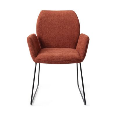 Jesper Home Misaki eetkamerstoel Cosy Copper slide black
