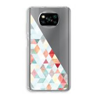 Gekleurde driehoekjes pastel: Xiaomi Poco X3 NFC Transparant Hoesje