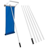 Sneeuwhark voor Dak met 4 Verlengstukken 151-611 cm Aluminium Dakhark met Anti-Slip Steel Brede Snijkop voor Thuis Pakhuis