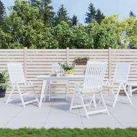 VidaXL Tuinstoelkussens 4 st 40x40x4 cm oxford stof crèmekleurig