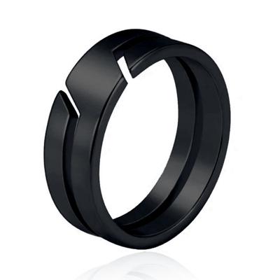 Exclusieve LGT JWLS Zwarte RVS Ring voor Heren - Moderne Stijl-20mm