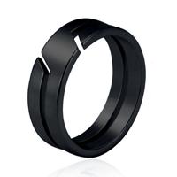 Exclusieve LGT JWLS Zwarte RVS Ring voor Heren - Moderne Stijl-17mm