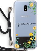 Gele bloemen: Samsung Galaxy J3 (2017) Transparant Hoesje met koord