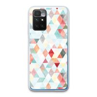 Gekleurde driehoekjes pastel: Xiaomi Redmi 10 Transparant Hoesje