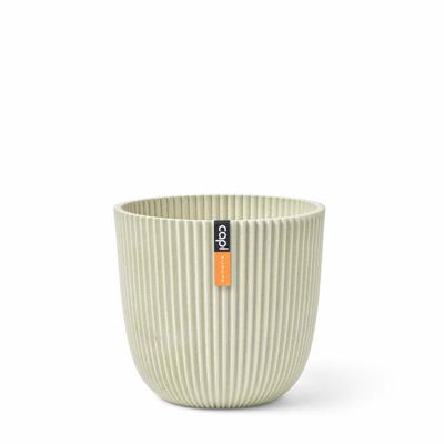 Planter Ball Groove 16,5x15 cm sawdust white bloempot - Capi europe