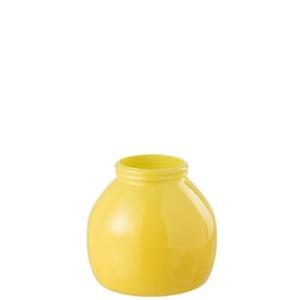 J-Line Vase Glass Yellow Small